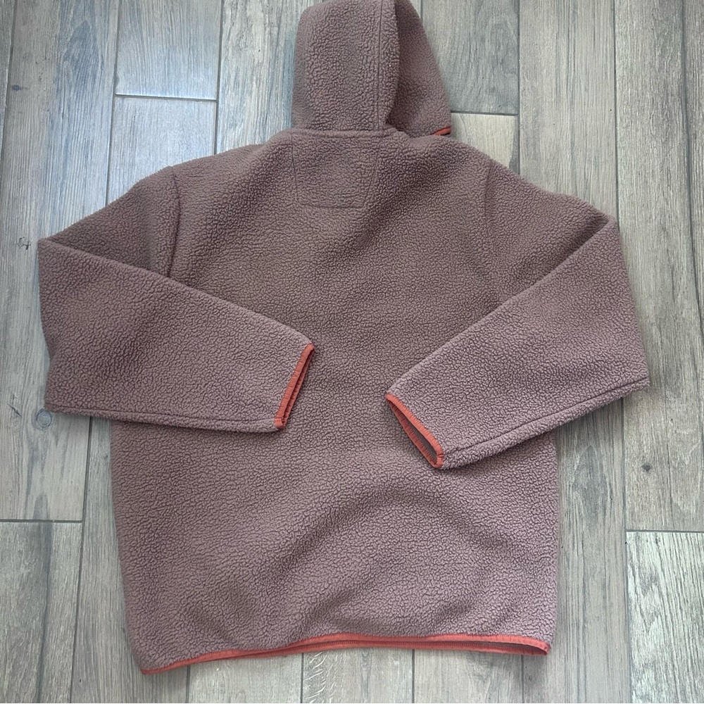Mountain & Isles Half Zip Heavy Fleece Hooded Jacket Spice Southwest Baja Med - Picture 13 of 13